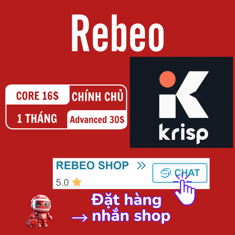 Nâng Krisp Chính Chủ 1 Tháng tại REBEO Shop