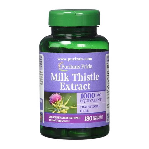 Puritan's pride milk thistle extract 1000mg - Viên uống bổ gan hỗ trợ giải độc gan 180 viên sản xuất Mỹ