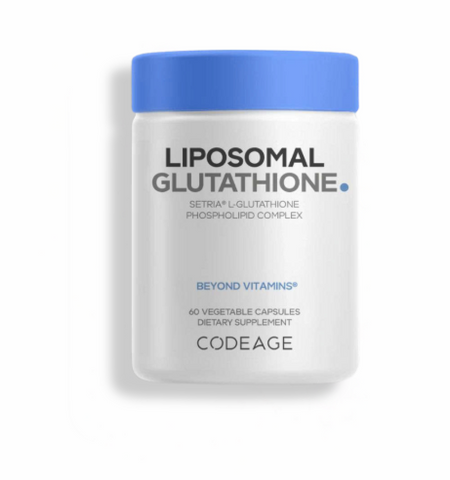 Viên uống trắng da Codeage Liposomal Glutathione 500mg - 60 viên hỗ trợ làm sáng da, chống oxy hóa, không gluten, Non-GMO