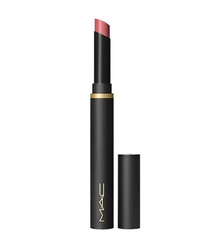 Son lì- 897 màu hồng đỏ, son Mac Powder Kiss Velvet Blur Slim Stay Curious, fullsize fullbox, hàng nhập Mỹ
