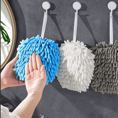 Khăn Lau Tay TRÒN Sợi San Hô Nhanh Khô