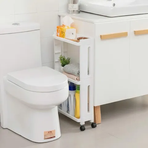 Kệ Hẹp Di Động 4 Tầng Có Bánh Xe Di Chuyển Siêu Hot, Tiện Lợi