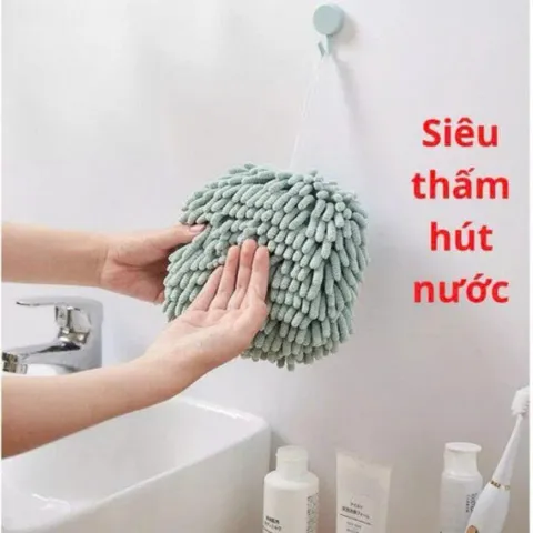 Khăn Lau Tay TRÒN Sợi San Hô Nhanh Khô