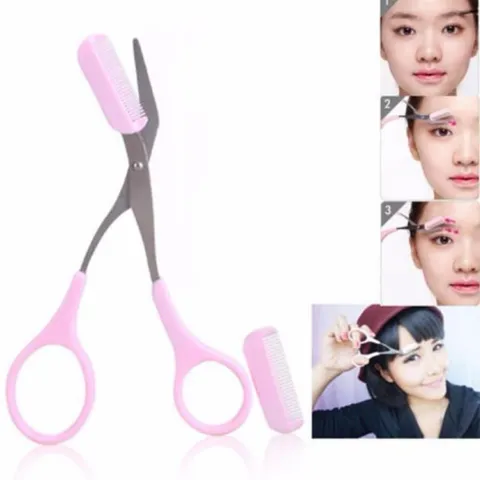 Kéo tỉa lông mày kèm lược 2in1