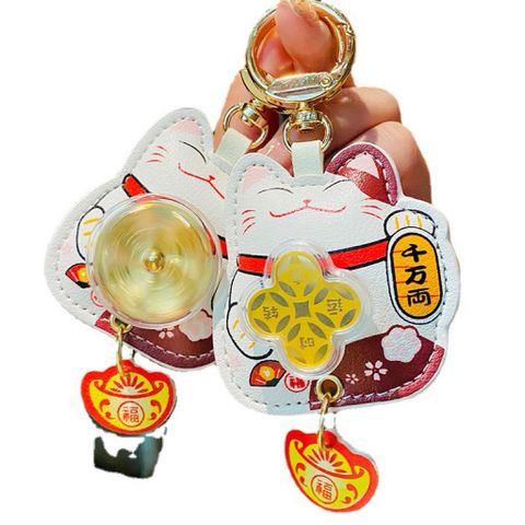 Móc khoá hính mèo may mắn có hộp