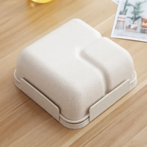 Hộp cơm lúa mạch 2 ngăn có muỗng đũa 1100 ml