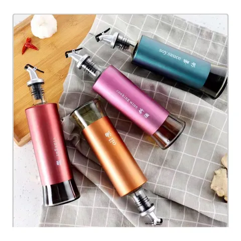 Chai Đựng Dầu, Giấm, Nươc Chấm Thủy Tinh Bọc Thép 300ml