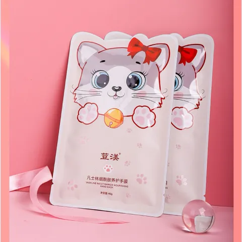 Combo 10 Gói Mặt Nạ Dưỡng Da Tay Hình Mèo Hồng