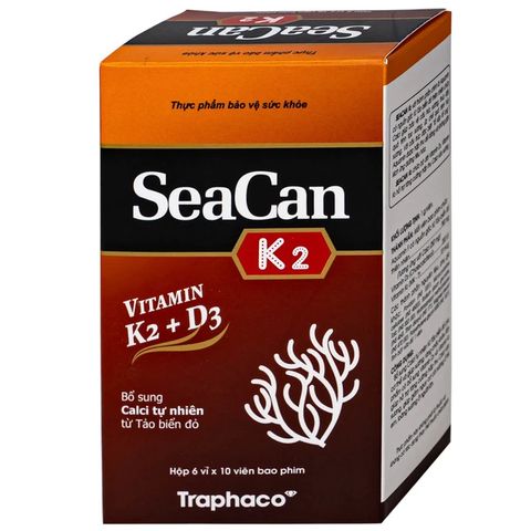 Viên uống giúp xương, răng chắc khỏe Seacan K2 Traphaco (6 vỉ x 10 viên)