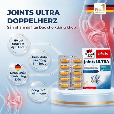 Viên uống hỗ trợ tăng tiết dịch khớp Joints Ultra Doppelherz (3 vỉ x 10 viên)