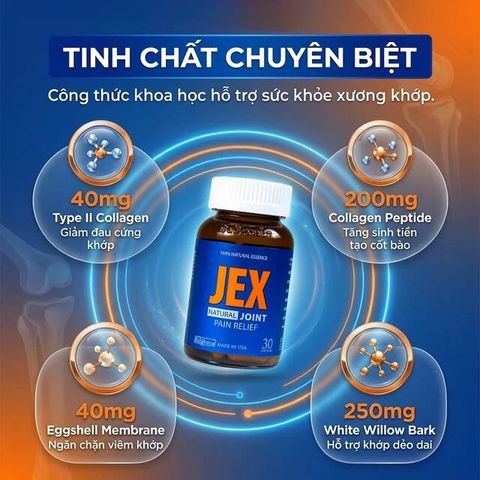 Viên hỗ trợ giảm đau trong thoái hoá khớp viêm khớp Ecogreen Jex Natural (30 viên)