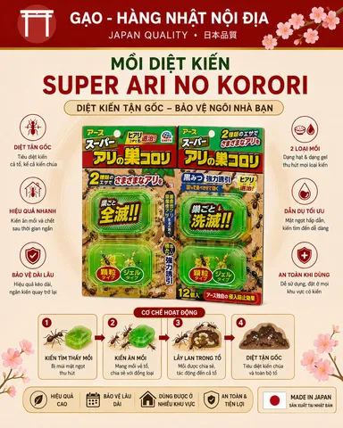VIÊN DIỆT KIẾN NHẬT BẢN KORORI VỈ 2 HỘP