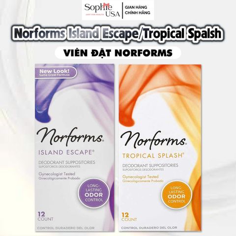 Norforms Feminine Deodorant Suppositories Long Lasting Odor Control Mỹ