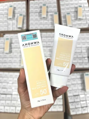 Ahohwa Kem chống nắng màu nền SPF 50+/PA++++ Inter Cure Shield Plus Mild Sun Cream 50gr