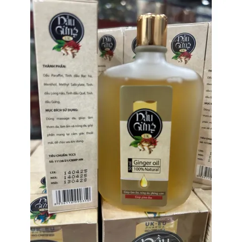 DẦU GỪNG 50ml Hỗ Trợ Giúp Giảm Đau Giúp Làm Ấm Nóng Da Phòng Cảm 795353