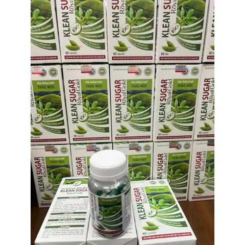 VIÊN ĐƯỜNG HUYẾT THẢO MỘC KLEAN SUGAR ROYAL GOLD LỌ 60 VIÊN HSD ĐẾN 15.10.2028 795351