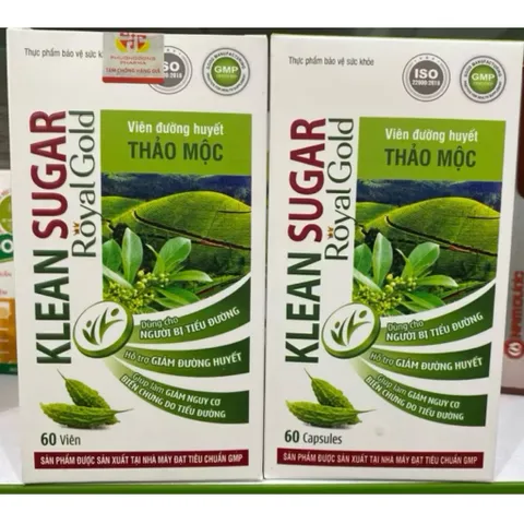 VIÊN ĐƯỜNG HUYẾT THẢO MỘC KLEAN SUGAR ROYAL GOLD LỌ 60 VIÊN HSD ĐẾN 15.10.2028 795351