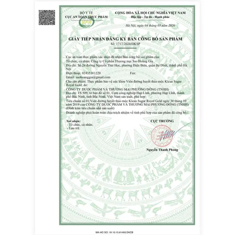 VIÊN ĐƯỜNG HUYẾT THẢO MỘC KLEAN SUGAR ROYAL GOLD LỌ 60 VIÊN HSD ĐẾN 15.10.2028 795351
