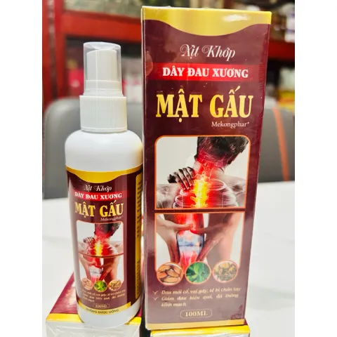 Xịt Khớp Dây Đau Xương Mật Gấu Giảm Căng Cơ Đả Thông Kinh Mạch 100ml