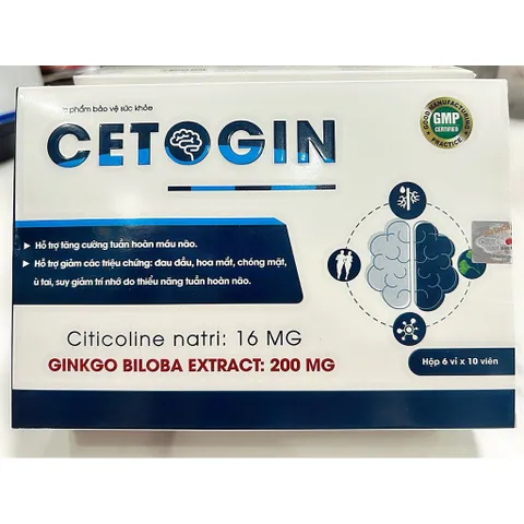 CETOGIN HỘP 60 Viên Hỗ Trợ Tăng Cường Tuần Hoàn Máu não 795369