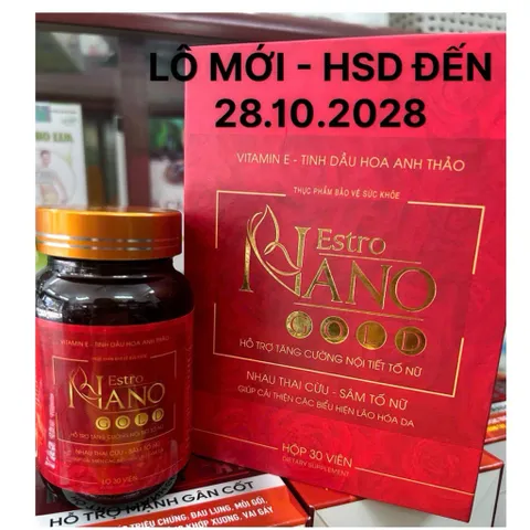 Estro Nano Gold – Hỗ trợ nội tiết tố nữ, đẹp da, giảm khô hạn (Hộp 30 viên) 795374