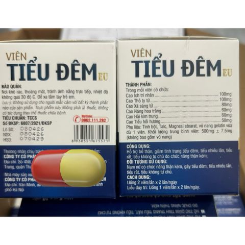 VIÊN TIỂU ĐÊM HỘP 50 VIÊN HỖ TRỢ BỔ THẬN GIẢM TIỂU ĐÊM TIỂU KHÓ 795372