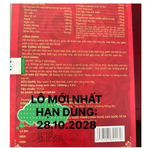Estro Nano Gold – Hỗ trợ nội tiết tố nữ, đẹp da, giảm khô hạn (Hộp 30 viên) 795374