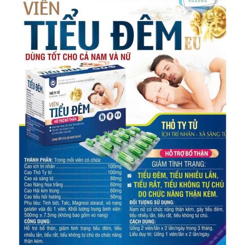 VIÊN TIỂU ĐÊM HỘP 50 VIÊN HỖ TRỢ BỔ THẬN GIẢM TIỂU ĐÊM TIỂU KHÓ 795372