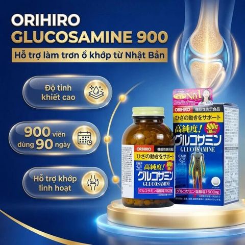 Viên uống hỗ trợ làm trơn ổ khớp hạn chế lão hóa khớp Orihiro Glucosamine (900 viên)