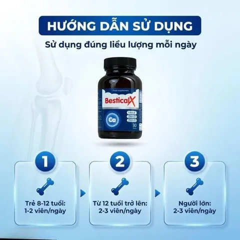 Viên uống BesticalX Ergopharm bổ sung canxi, vitamin D3 và vitamin K2, hỗ trợ xương, răng (30 viên) 795382