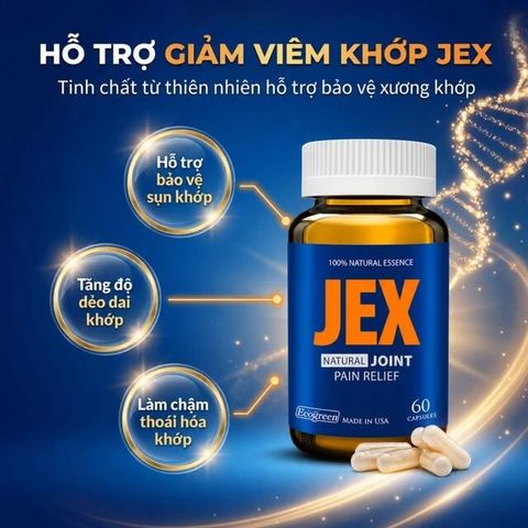 Ecogreen Jex Natural 60 Viên – Hỗ Trợ Giảm Đau, Cải Thiện Khó Chịu Do Thoái Hóa Khớp Và Viêm Khớp