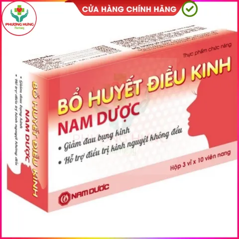 Bổ Huyết Điều Kinh Nam Dược Giúp Giảm Đau Bụng Kinh, Điều Hoà Kinh Nguyệt - Hộp 30 Viên