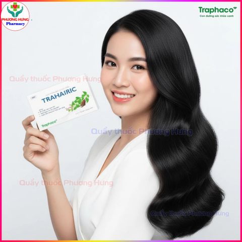 TRAHAIRIC của Traphaco Hỗ Trợ Giảm Nguy Cơ Tóc Bạc Sớm, Tóc Khô, Gãy Rụng - Hộp 30 Viên