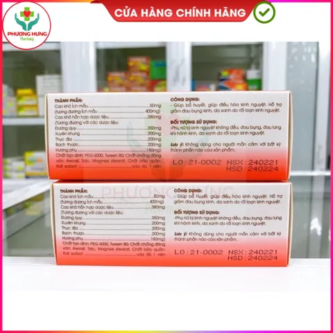 Bổ Huyết Điều Kinh Nam Dược Giúp Giảm Đau Bụng Kinh, Điều Hoà Kinh Nguyệt - Hộp 30 Viên