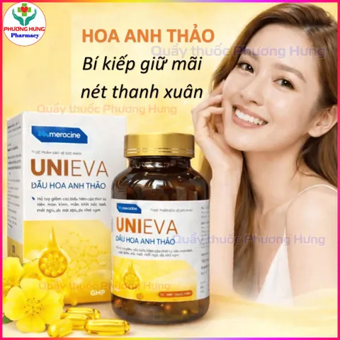 Dầu Hoa Anh Thảo UniEva Meracine  Giúp Cân Bằng Nội Tiết Cho Phụ Nữ Tiền Mãn Kinh Và Mãn Kinh-Lọ 60V
