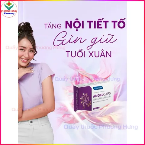 Angelcaps Meracine Bổ Sung Nội Tiết Tố Nữ, Giảm Bốc Hỏa, Lão Hóa Da, Rối Loạn Kinh Nguyệt-HộP 30V