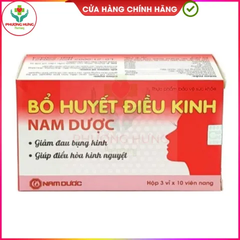 Bổ Huyết Điều Kinh Nam Dược Giúp Giảm Đau Bụng Kinh, Điều Hoà Kinh Nguyệt - Hộp 30 Viên
