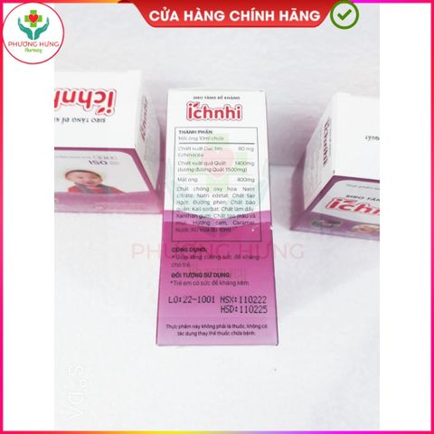 Siro Tăng Đề Kháng Ích Nhi, Giúp Tăng Cường Sức Đề Kháng Cho Trẻ, Bé Khỏe Nhanh - Hộp 15 Ống