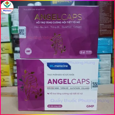 Angelcaps Meracine Bổ Sung Nội Tiết Tố Nữ, Giảm Bốc Hỏa, Lão Hóa Da, Rối Loạn Kinh Nguyệt-HộP 30V