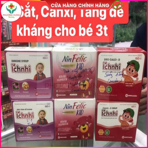 Siro Tăng Đề Kháng Ích Nhi, Giúp Tăng Cường Sức Đề Kháng Cho Trẻ, Bé Khỏe Nhanh - Hộp 15 Ống