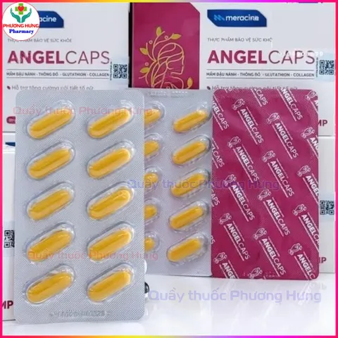 Angelcaps Meracine Bổ Sung Nội Tiết Tố Nữ, Giảm Bốc Hỏa, Lão Hóa Da, Rối Loạn Kinh Nguyệt-HộP 30V