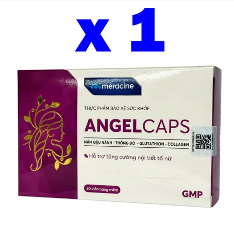 Angelcaps Meracine Bổ Sung Nội Tiết Tố Nữ, Giảm Bốc Hỏa, Lão Hóa Da, Rối Loạn Kinh Nguyệt-HộP 30V