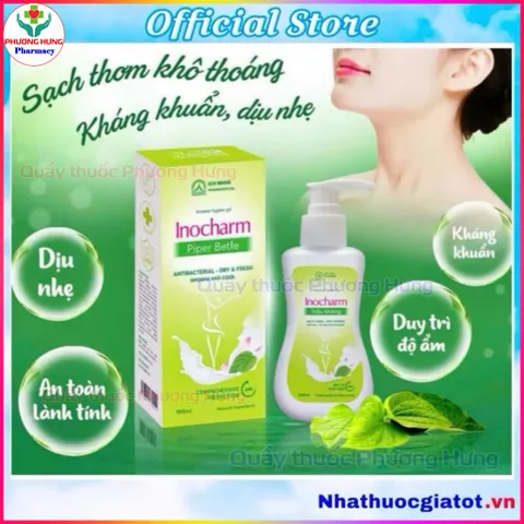 InoCharm Ích Nhân Gel Dung Dịch Vệ Sinh Phụ Nữ Trầu Không,Sạch Thơm,Khử Mùi,Giữ Ẩm-Chai 100ml