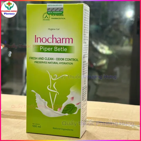 InoCharm Ích Nhân Gel Dung Dịch Vệ Sinh Phụ Nữ Trầu Không,Sạch Thơm,Khử Mùi,Giữ Ẩm-Chai 100ml