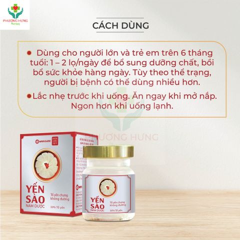 Yến Sào Nam Dược Tổ Yến Chưng Không Đường Bồi Bổ Sức Khỏe,Dùng Cho Người Giảm Cân,Ăn Kiêng-Lọ 70ml