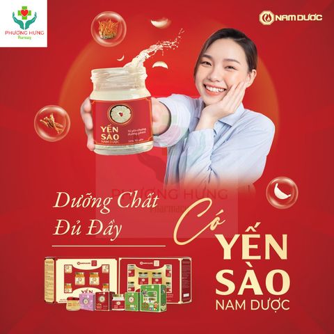 Yến Sào Nam Dược Tổ Yến Chưng Hồng Sâm Và Đông Trùng Hạ Thảo Bồi Bổ Sức Khỏe, Tăng Đề Kháng-Lọ 70ml