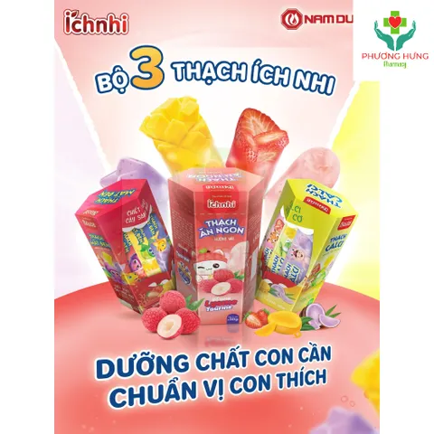 Thạch Chất Xơ, Thạch Mắt Đen, Thạch Ăn Ngon, Thạch Canxi Của Ích Nhi Cho Bé Ăn Rất Ngon Và Bổ Dưỡng