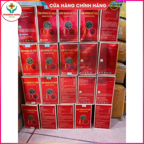 Sâm Nhung Bổ Thận Nam Dược Giúp Giảm Đau Lưng, Mỏi Gối, Thận Yếu, Ngủ Kém, Tiểu Đêm- Hộp 30 Viên