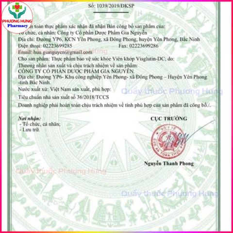 Viên Khớp VISGLUTIN-DC Meracine Giúp Tăng Tiết Hoạt Dịch Khớp, Giảm Đau, Khô, Viêm Khớp-Hộp 60 Viên