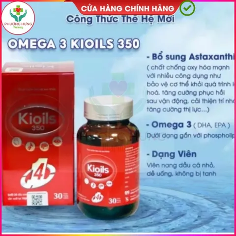 Dầu Nhuyễn Thể Kioils 350 Tốt Cho Mắt, Não, Hỗ Trợ Giảm Cholesterol, Triglycerid, Xơ Vữa Động Mạch